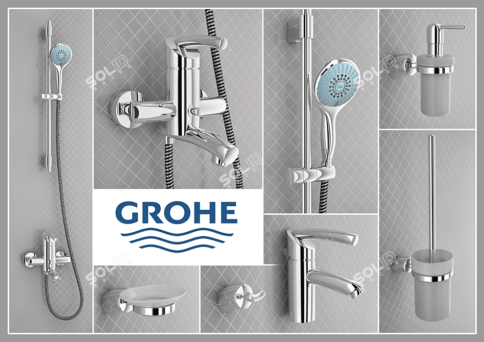 GROHE Tenso - Luxurious Bathroom Set 3D model image 1