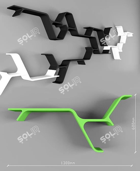 Horm Sinapsi: Stylish and Practical Shelf 3D model image 1