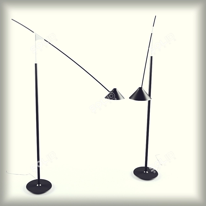 Elegant Floor Lamp 3D model image 1