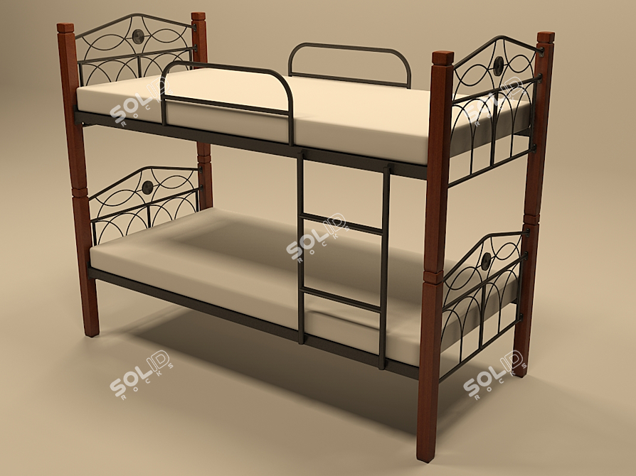 Outdoor Haven Deck Bed 3D model image 1