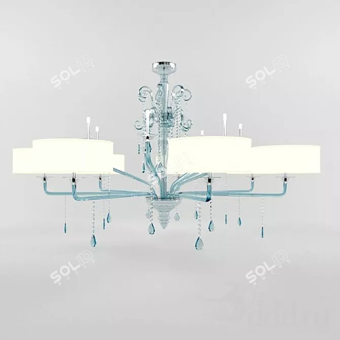 Elegant Alger Chandelier 3D model image 1