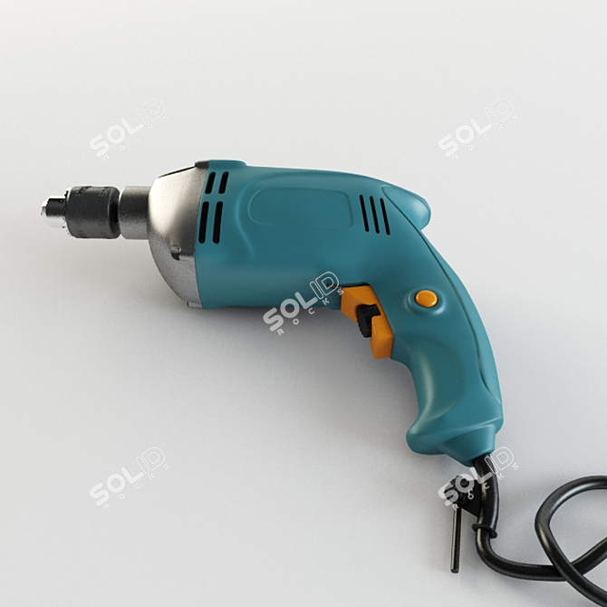 Powerful Drill with Versatile Materials 3D model image 1