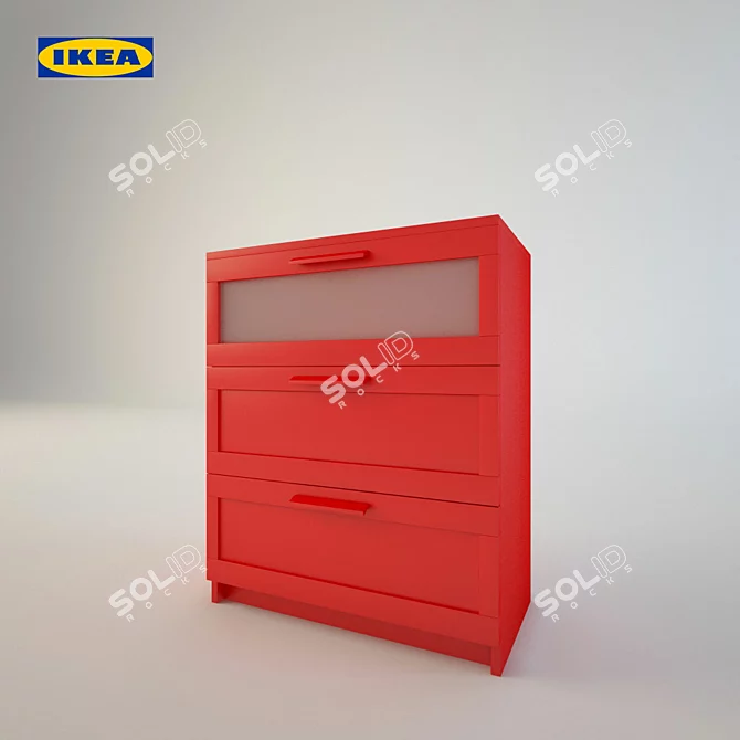 IKEA BRIMNAS Storage Bed 3D model image 1