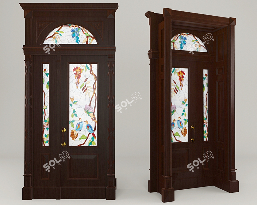 Elegant Entry Door by D-Art 3D model image 1