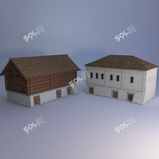 Title: Vintage 20th Century Homes 3D model image 1