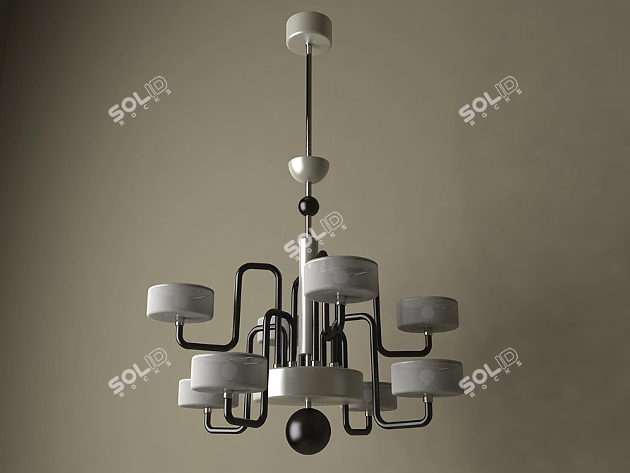 Panzeri Modern Style Hanging Pendant 3D model image 1