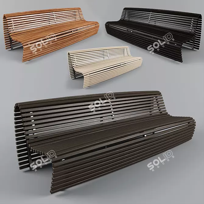 Titikaka Outdoor Bench 3D model image 1