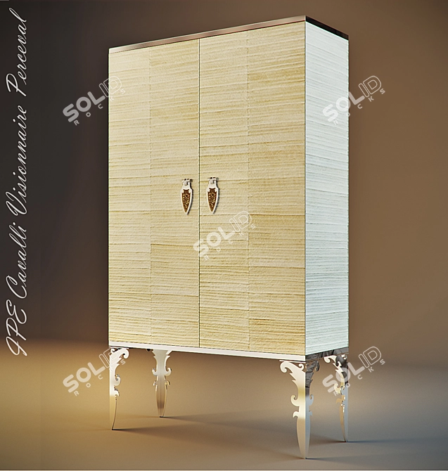 Luxury Italian Perceval Wardrobe 3D model image 1