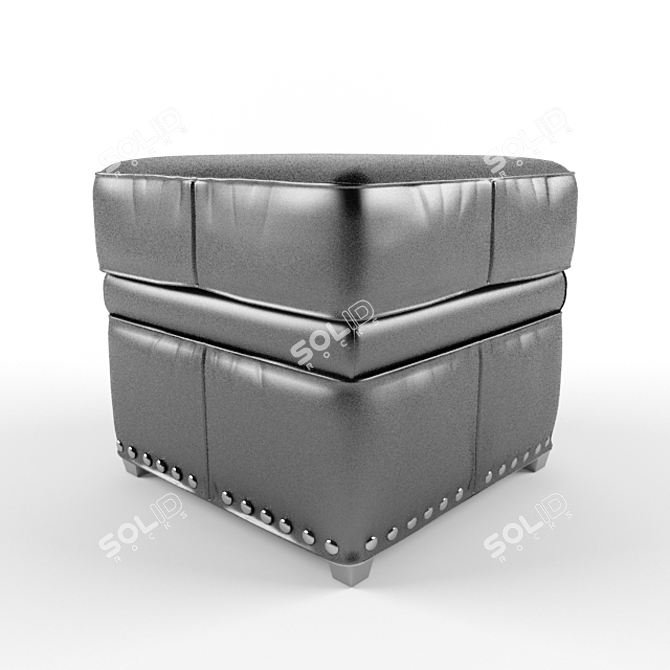 Cozy Comfort Ottoman 3D model image 1