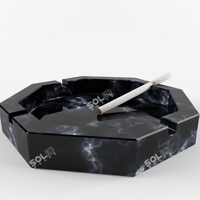 Elegant Marble Ashtray 3D model image 1