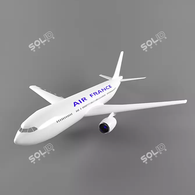 Airbus A300-2: Sleek and Reliable 3D model image 1