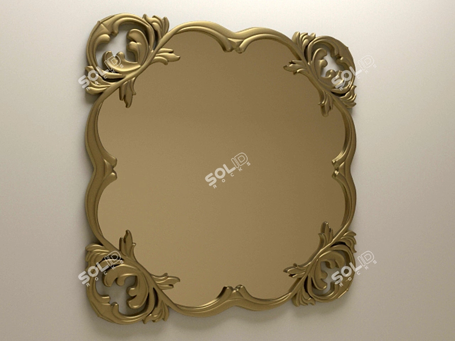Reflective Beauty Mirror 3D model image 1