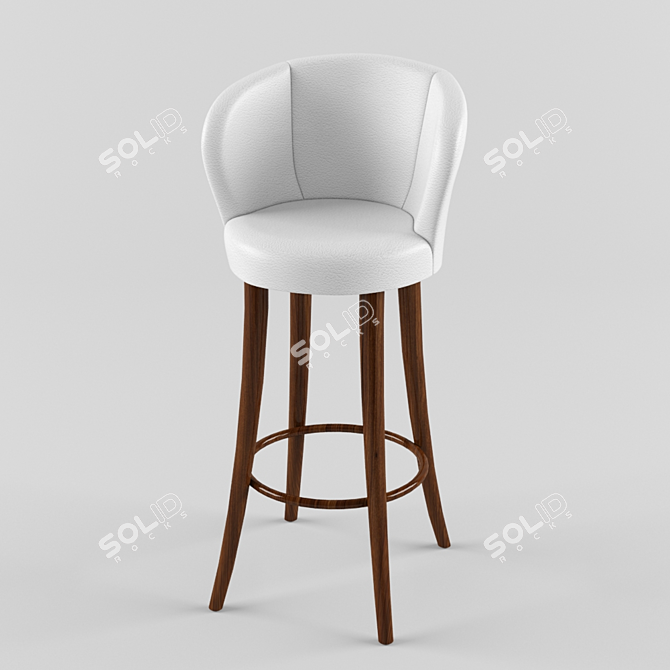 Elegant Bar Stool 3D model image 1