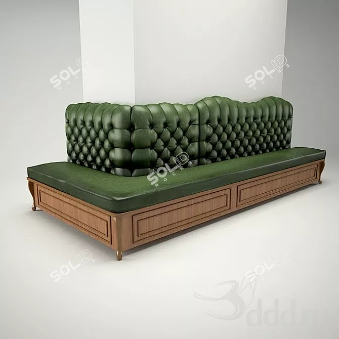 Versatile Corner Sofa: Perfect for Columns & Square Walls 3D model image 1