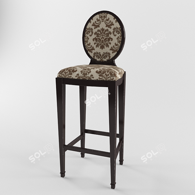 Elegant Tonin Glamour Bar Stool 3D model image 1