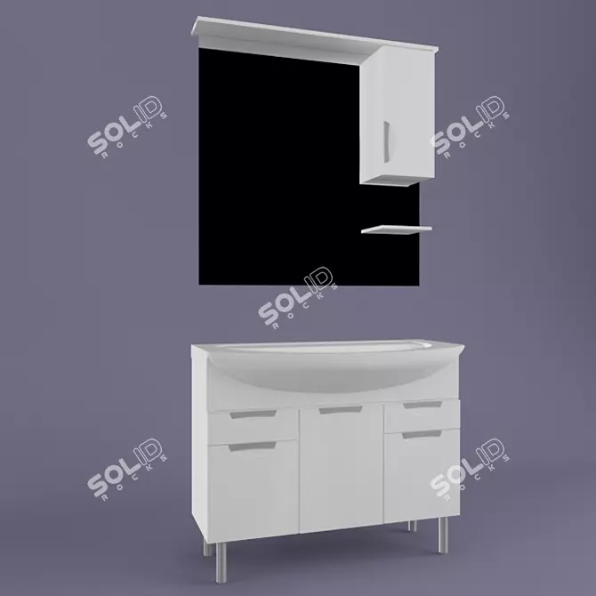 Gemelli Cosmo 90 Vanity Set 3D model image 1