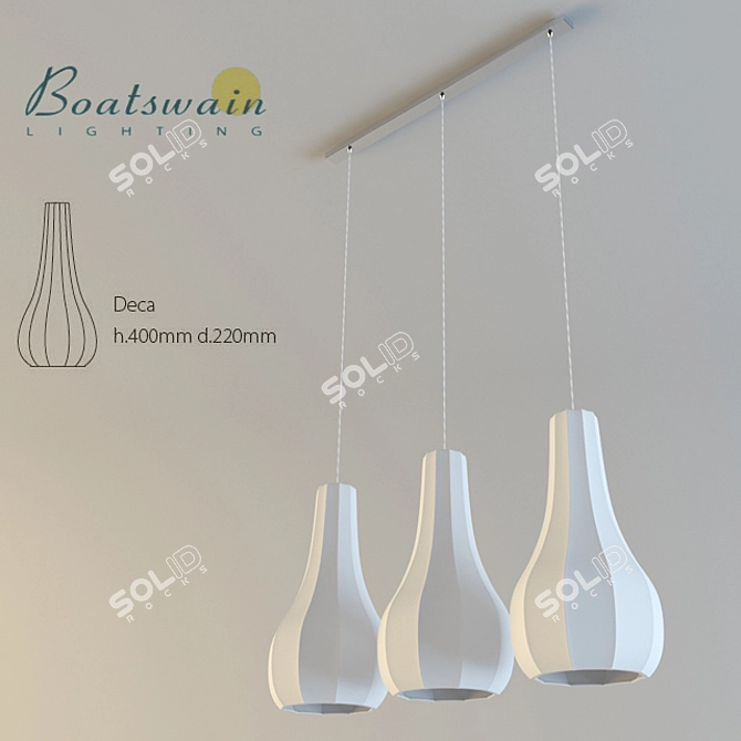 Boatswain Pendant Light 3D model image 1