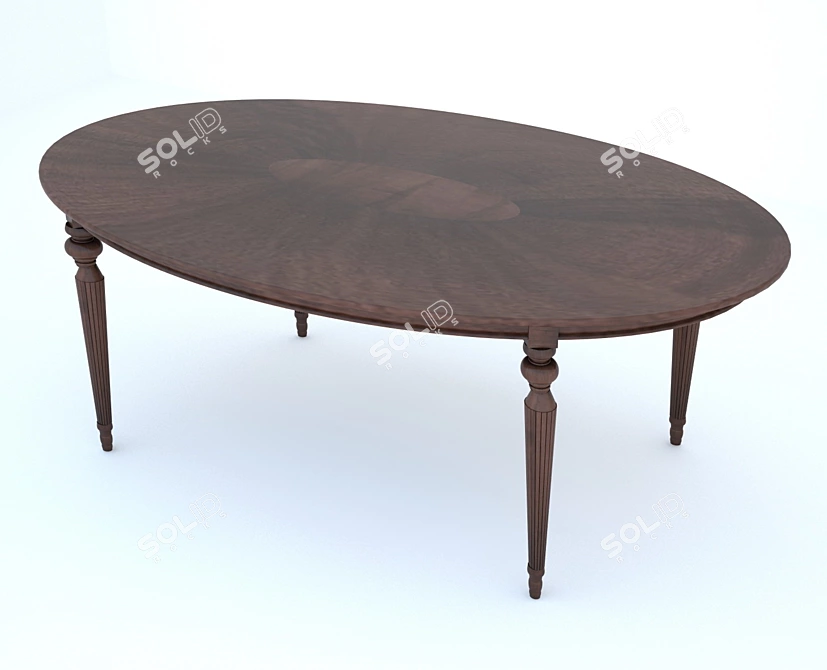 Classic Table 3D model image 1