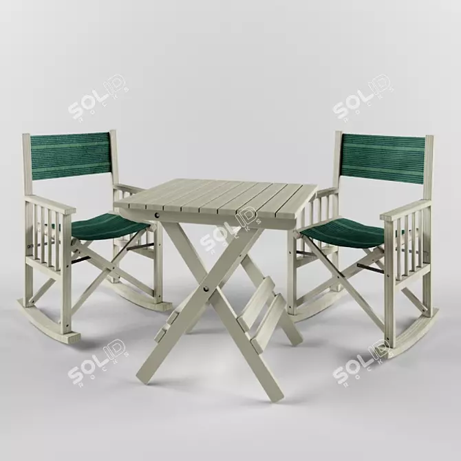 "Merci" Garden Furniture Set 3D model image 1