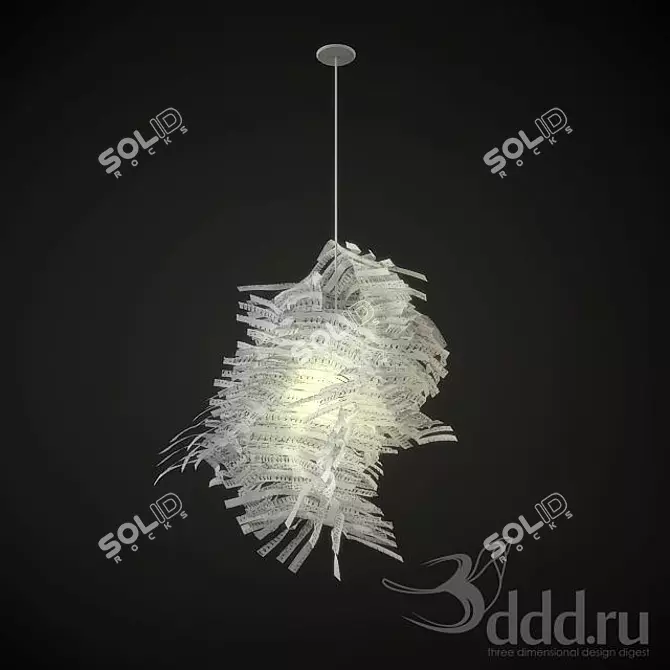 EcoPaper Lampshade 3D model image 1