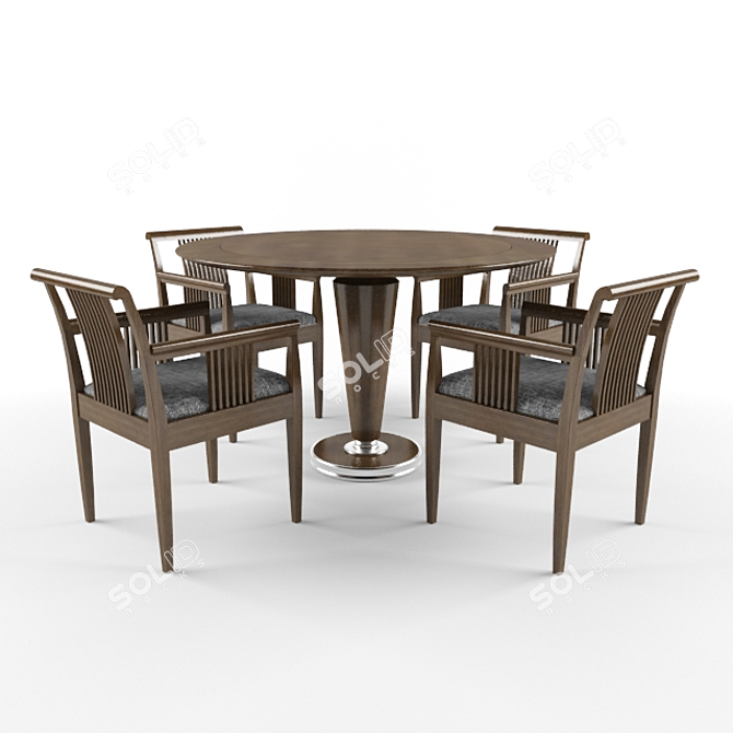 Giorgetti Table and Unknown Manufacturer Chair 3D model image 1