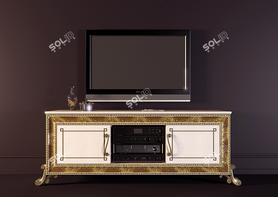 Elegant TV Stand, Arredo Classic 3D model image 1