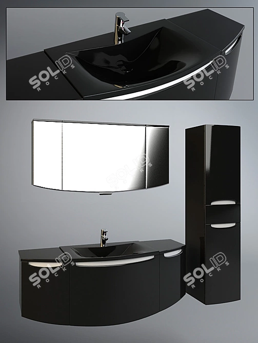 Valente Ispirato 1300: Elegant Bathroom Furniture 3D model image 1