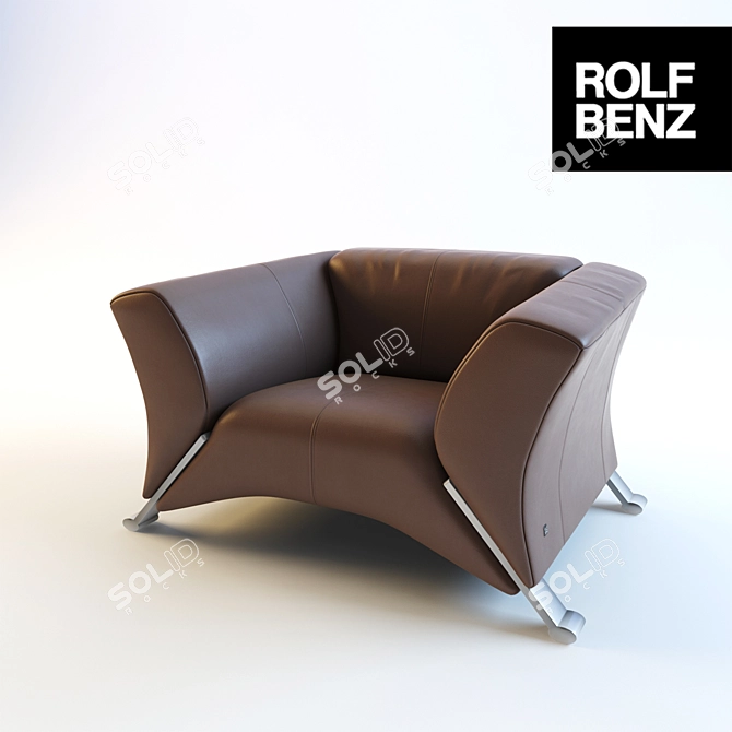 Elegant Rolf Benz 322 Chair 3D model image 1