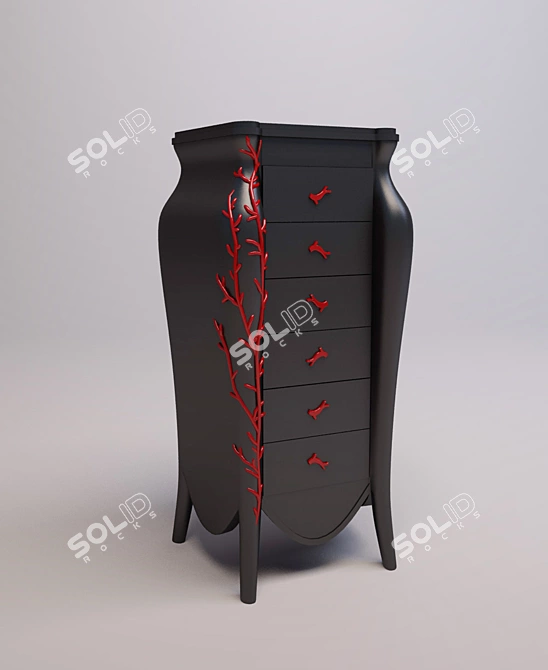 Classic Chest of Drawers 3D model image 1