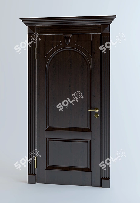 Elegant Classic Door 3D model image 1