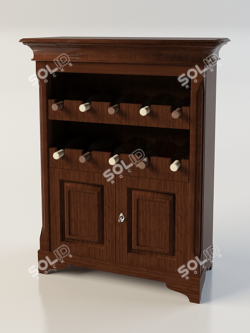 Elegant Wine Storage Solution 3D model image 1