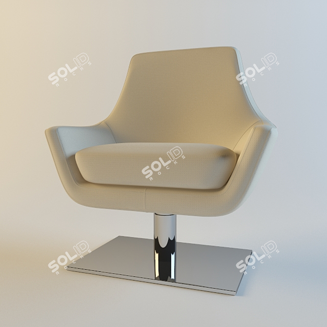 Lana Beige Lounge Chair 3D model image 1