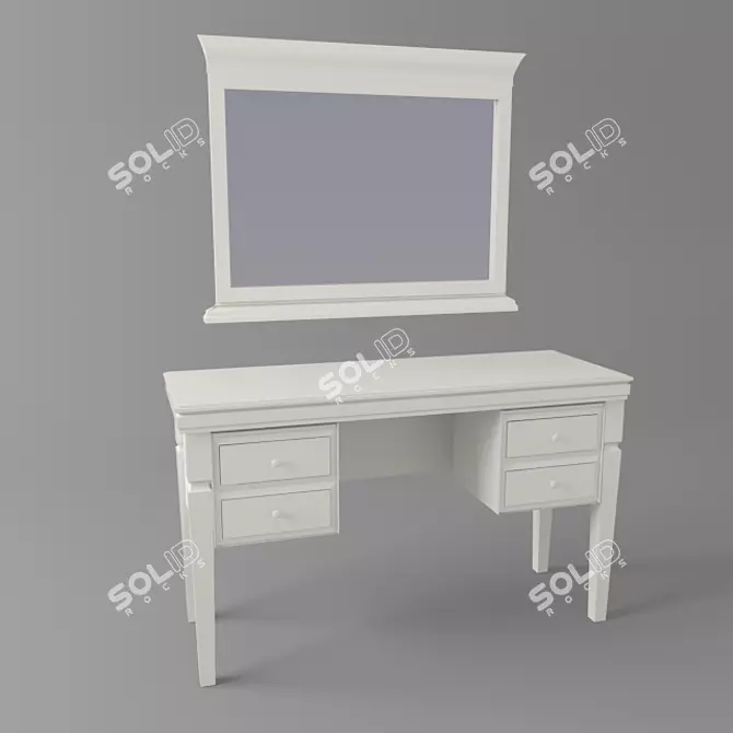 Venier Notte: Stylish Vanity Set 3D model image 1
