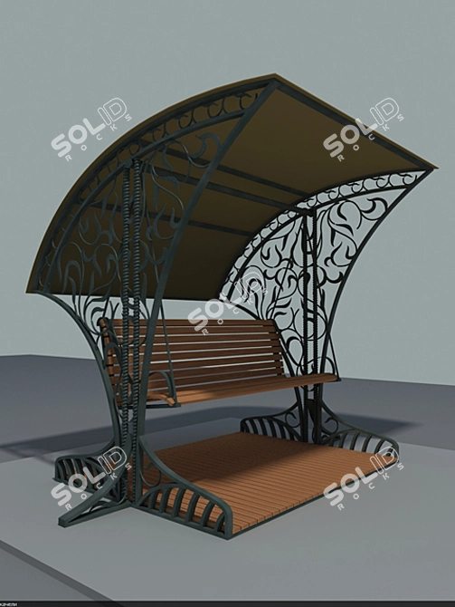 Elegant Garden Swings 3D model image 1