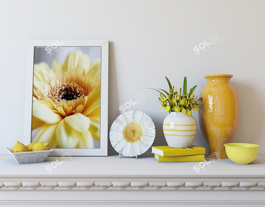 Spring Blossom Decor Set 3D model image 1