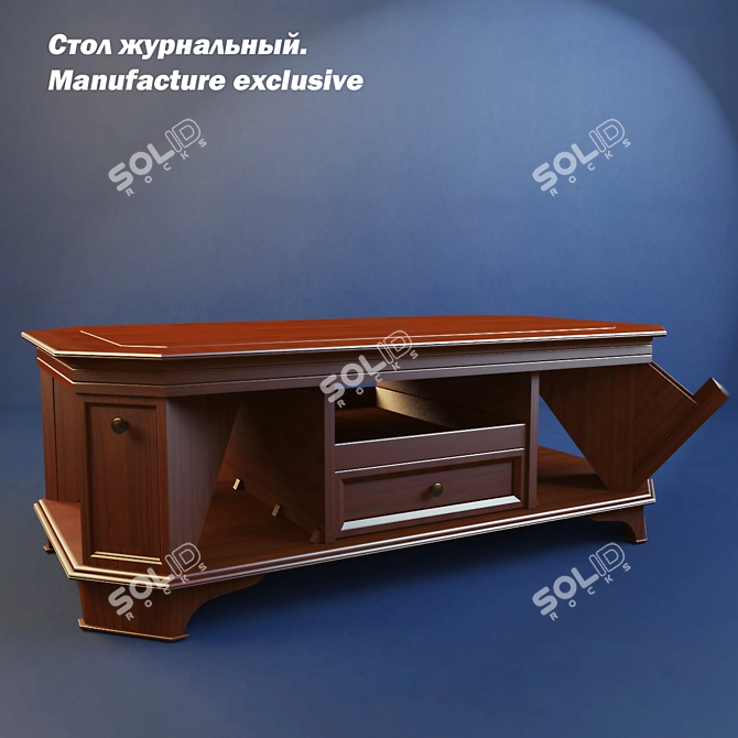 Elegance Espresso Coffee Table 3D model image 1