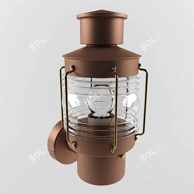 Copper Outdoor Wall Sconce 3D model image 1