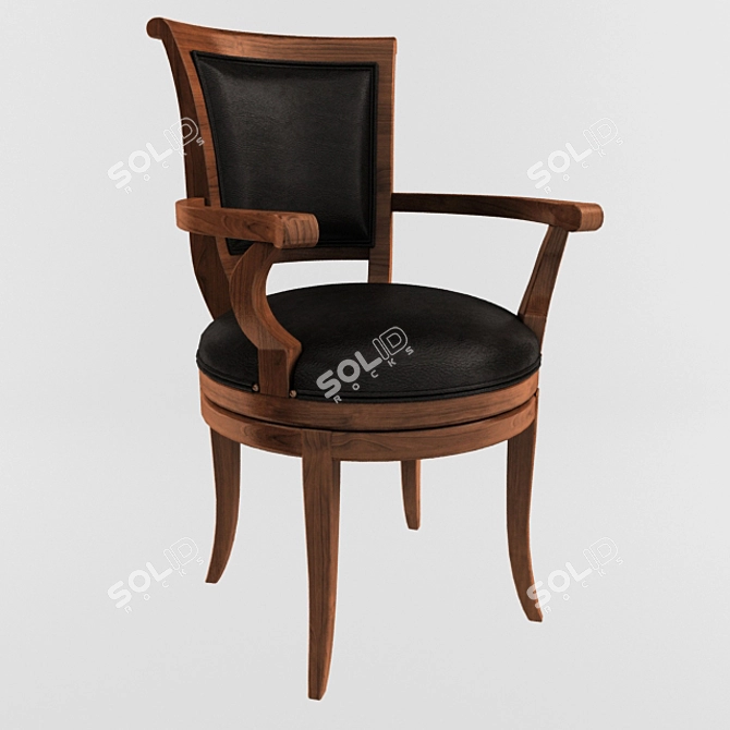 Elegant Morelato Armchair 3D model image 1