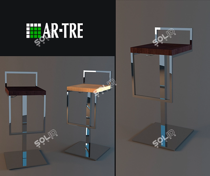 Modern Bar Stool by Ar-tre 3D model image 1