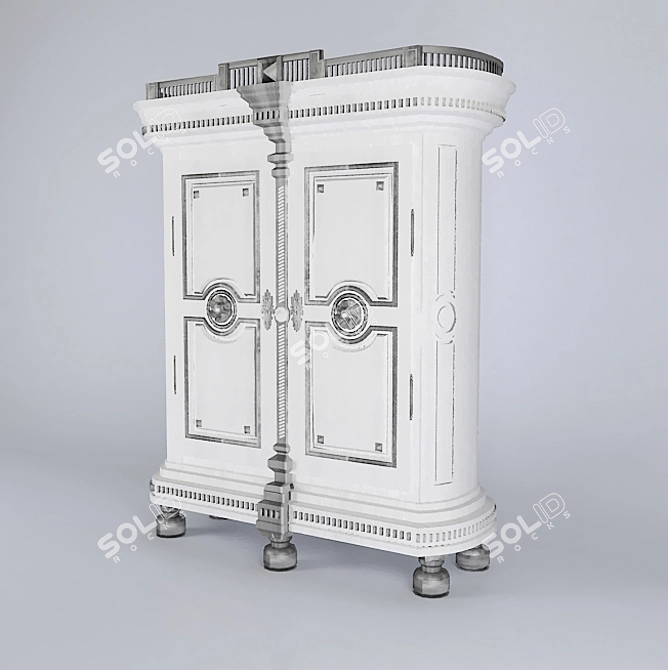 Timeless Elegance Wardrobe 3D model image 1