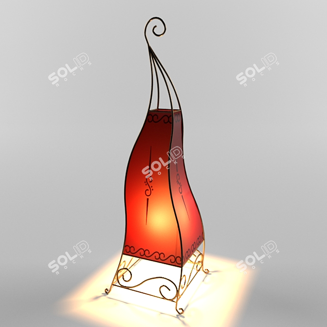 Authentic Moroccan Handcrafted Lamp 3D model image 1