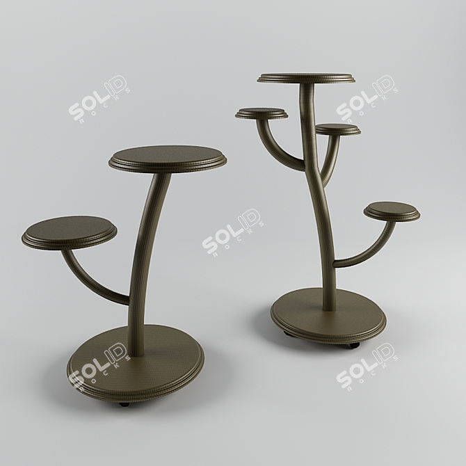 Mobile Flower Stand 3D model image 1