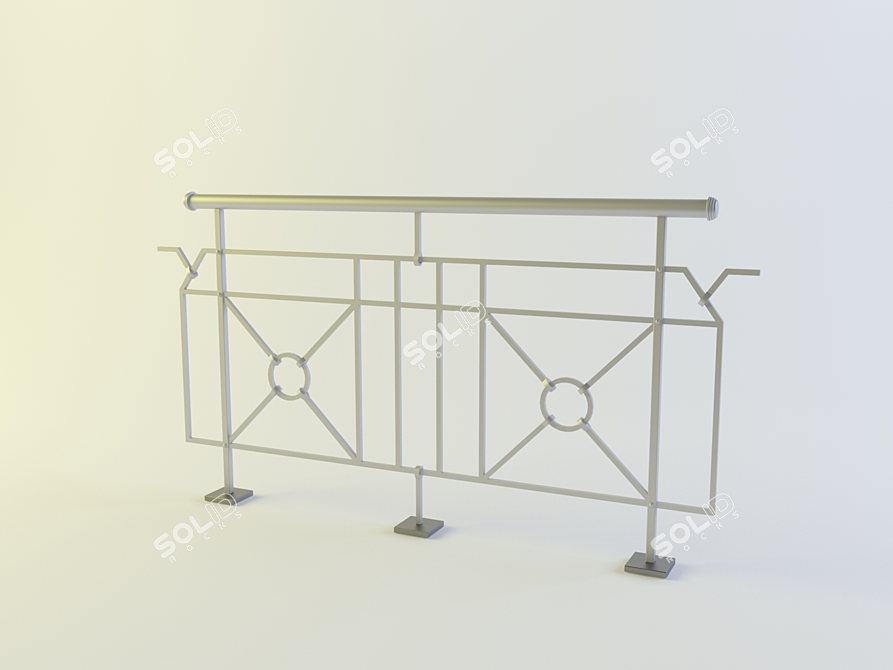 Sturdy Fence - 2200х1100(h) 3D model image 1