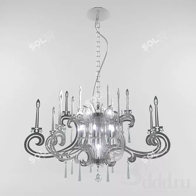 Elegant Illumination: Aristocrat Chandelier 3D model image 1