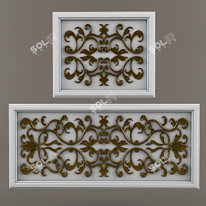 Stunning Stucco Wall Panel 3D model image 1