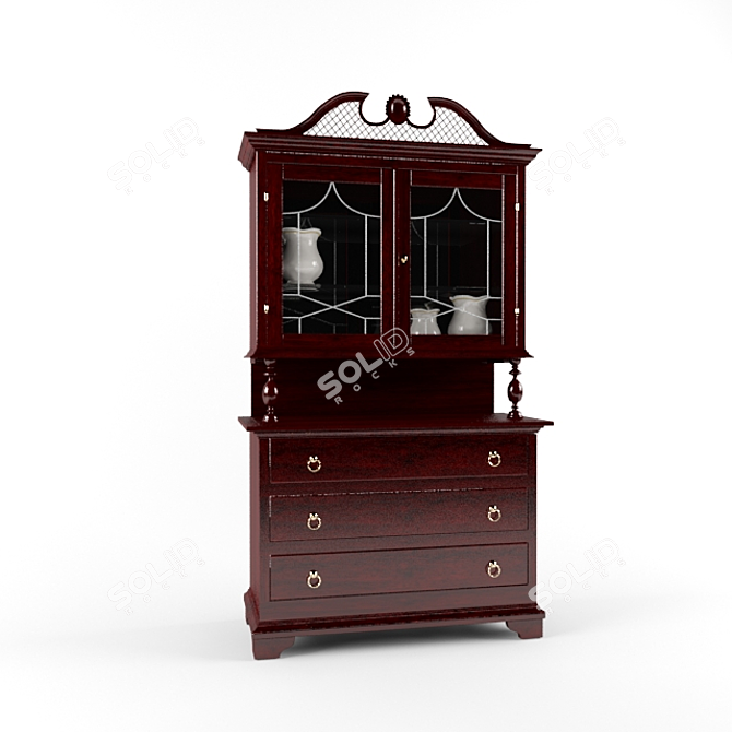 Handcrafted Classic Sideboard 3D model image 1