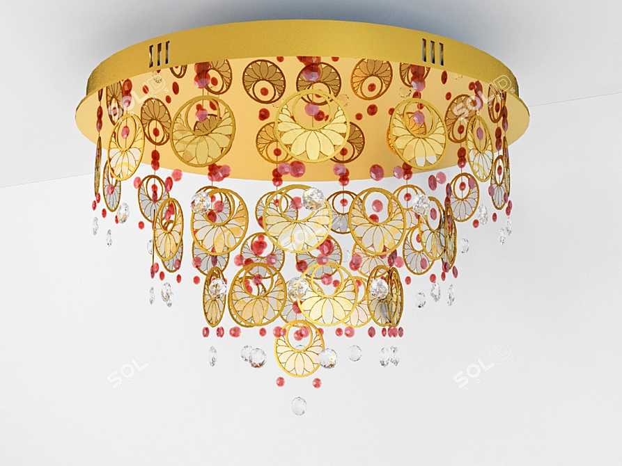 Elegant Crystal Chandelier 3D model image 1