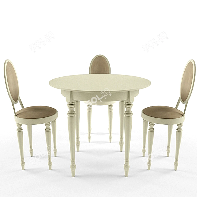 Classic Furniture Set 3D model image 1