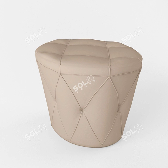 Cattelan Italia Velvet Pinko Pouf 3D model image 1