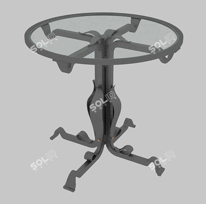 Elegant Forged Table 3D model image 1